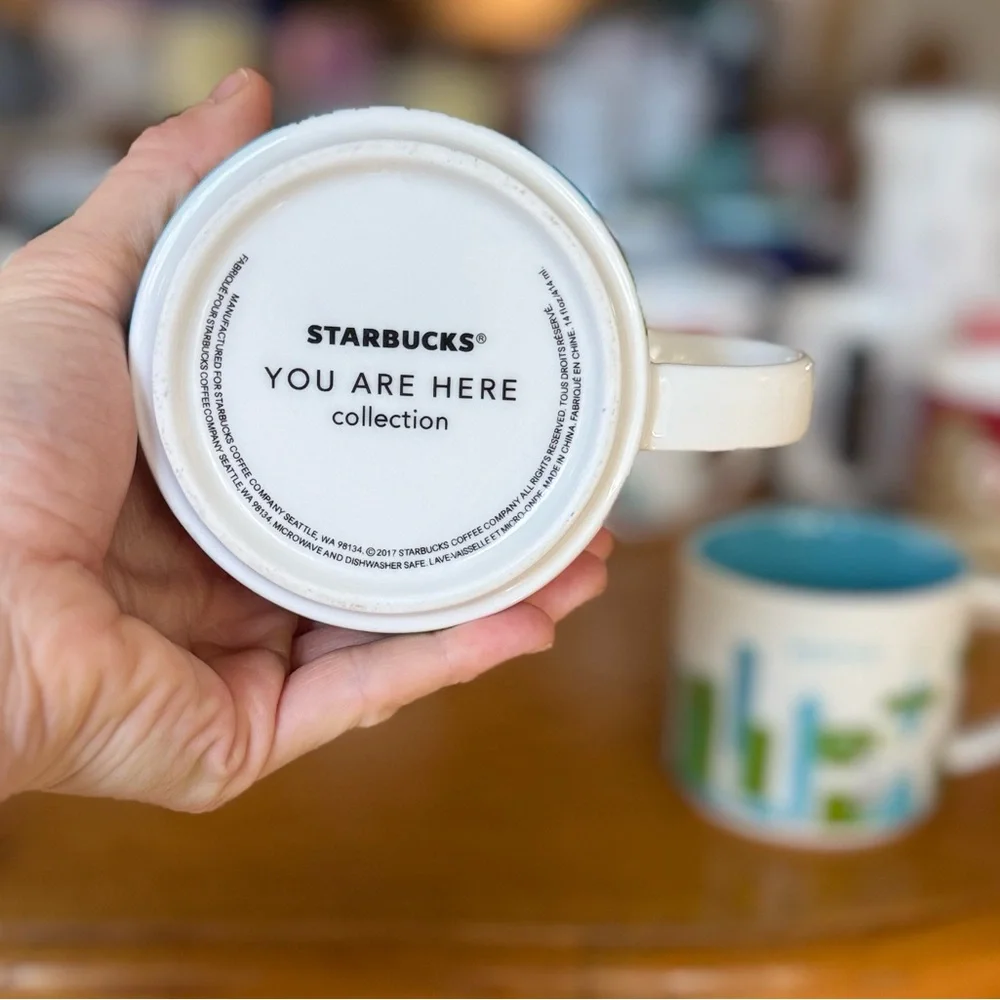 2X ✨ STARBUCKS 14oz 2015 & 2017 SEATTLE You Are Here Mug Set ☕️⛴️🎡 - Picture 3 of 4